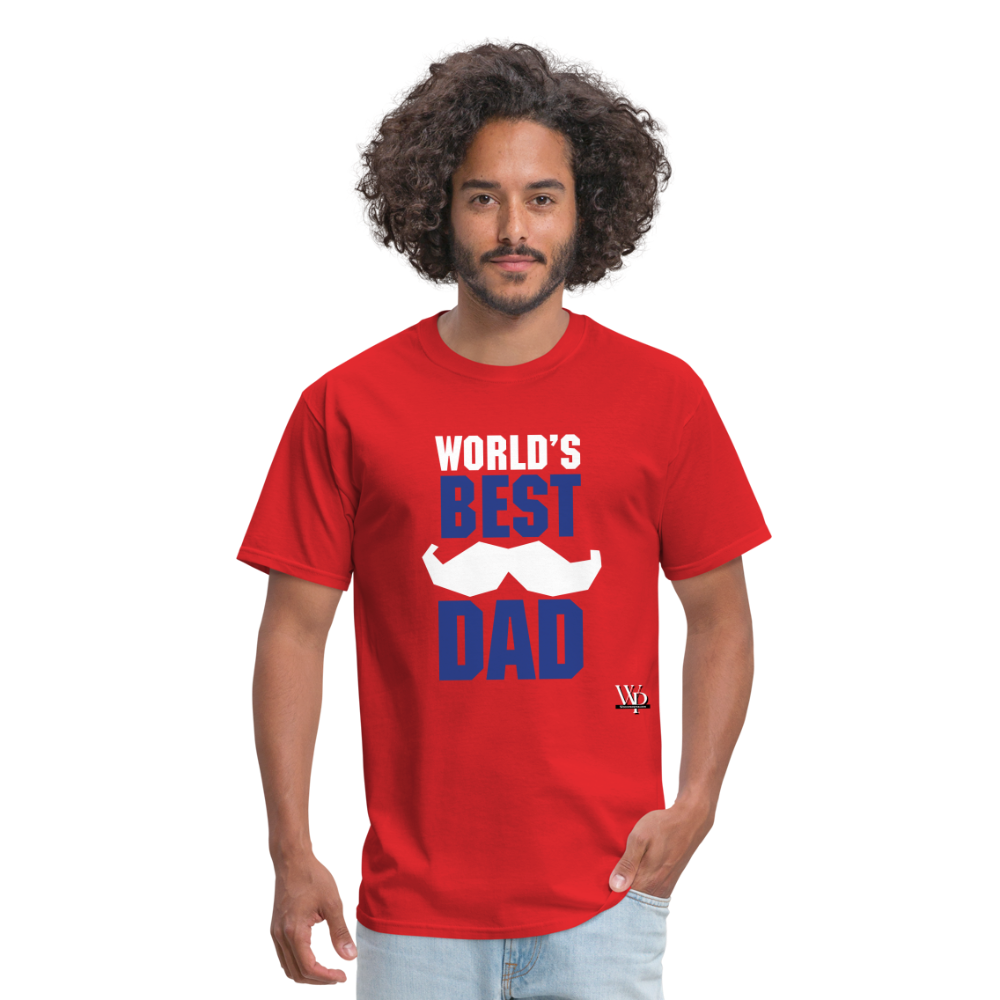 World's Best Dad T-shirt - red