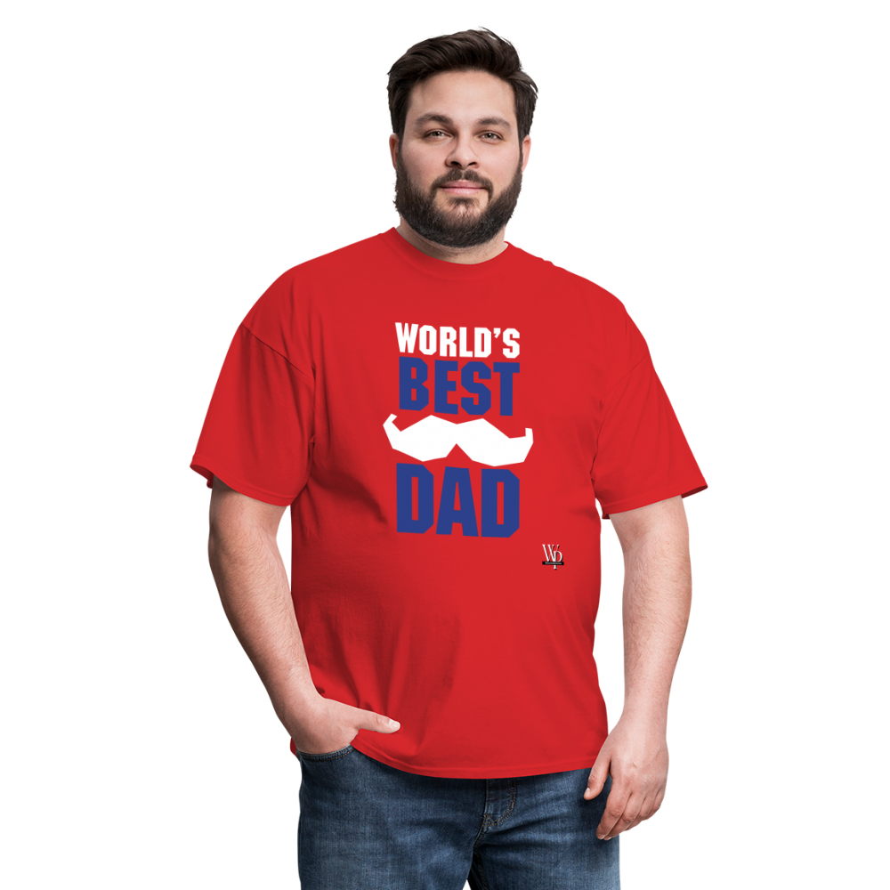World's Best Dad T-shirt - red