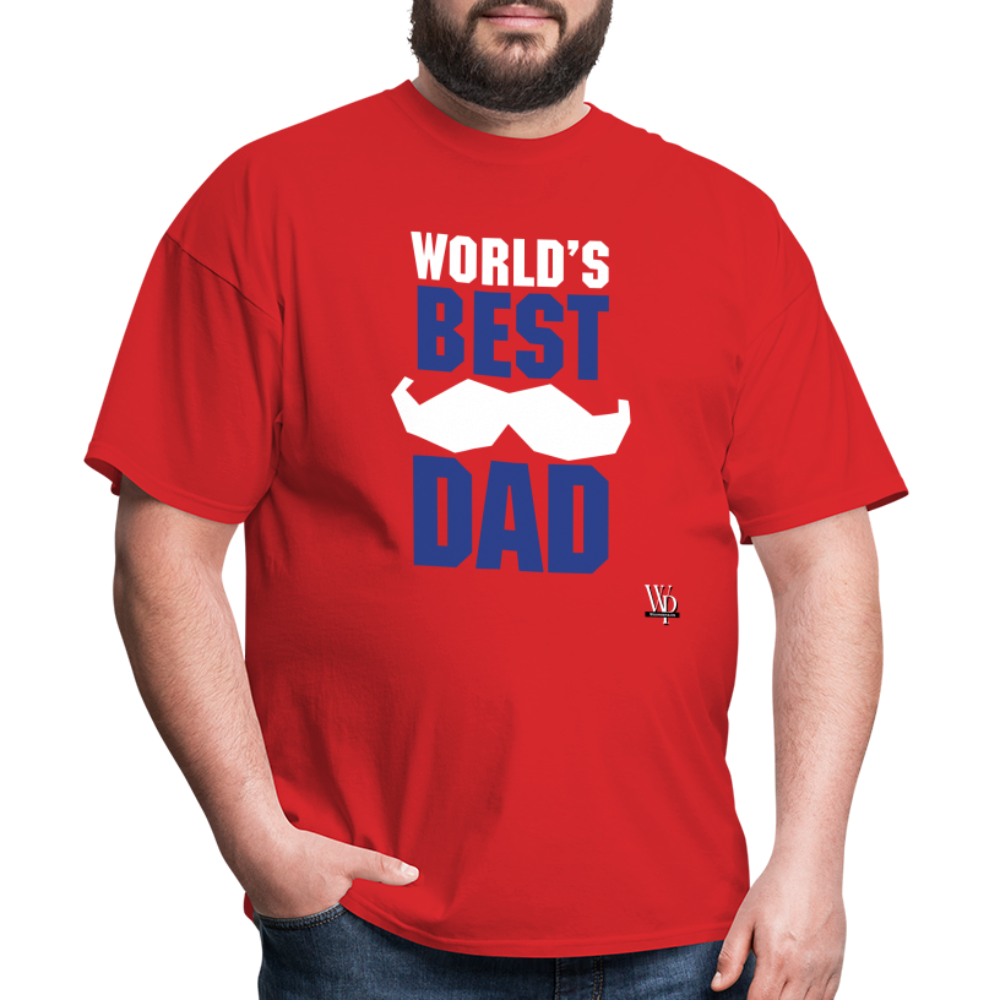 World's Best Dad T-shirt - red