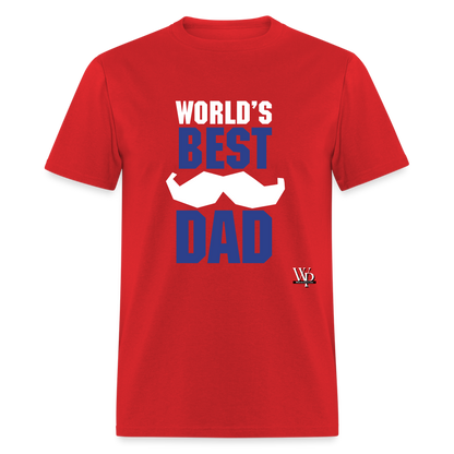 World's Best Dad T-shirt - red