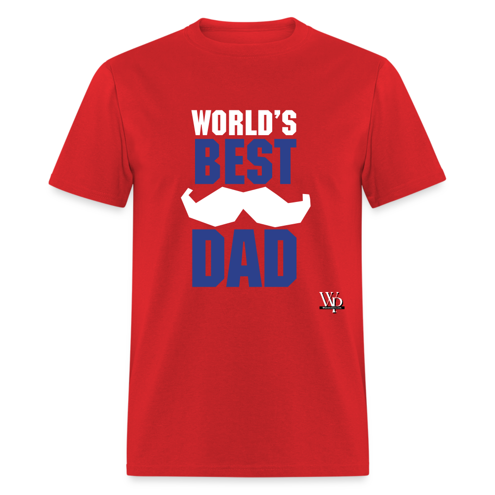 World's Best Dad T-shirt - red
