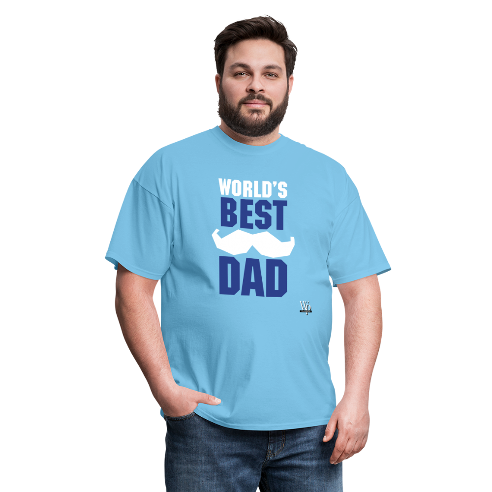 World's Best Dad T-shirt - aquatic blue