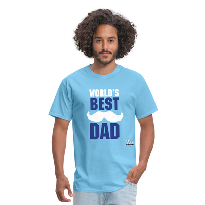 World's Best Dad T-shirt - aquatic blue