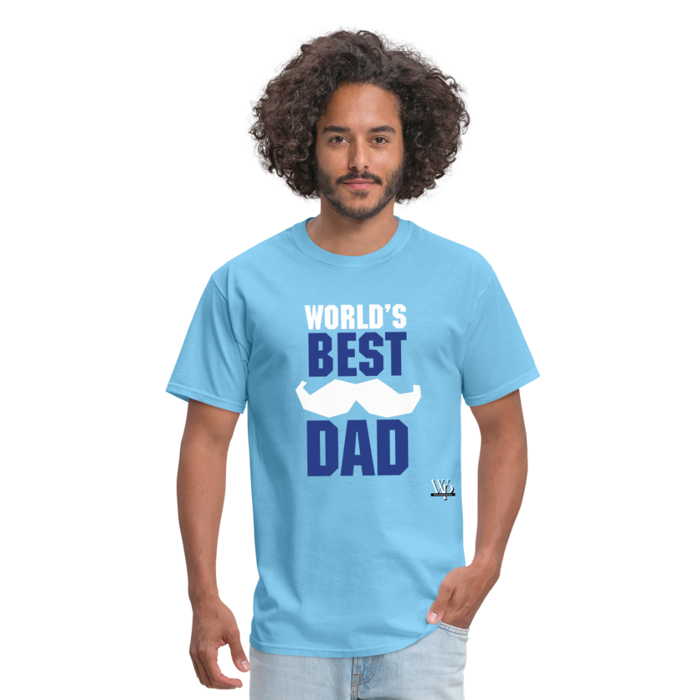 World's Best Dad T-shirt - aquatic blue