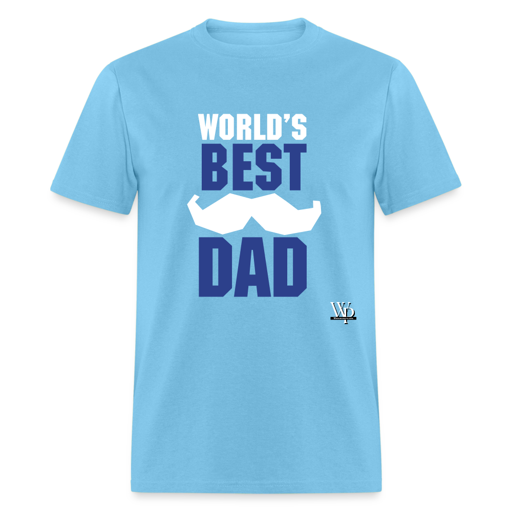 World's Best Dad T-shirt - aquatic blue