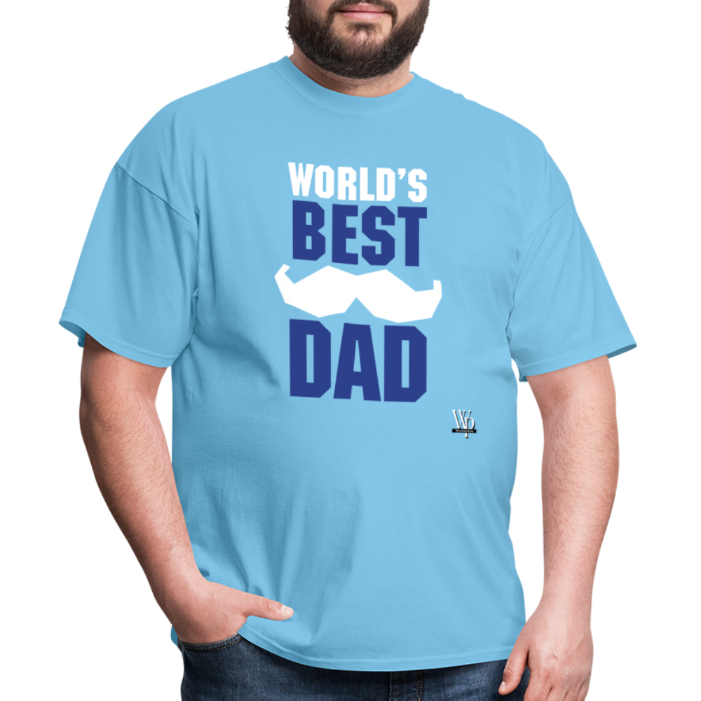 World's Best Dad T-shirt - aquatic blue