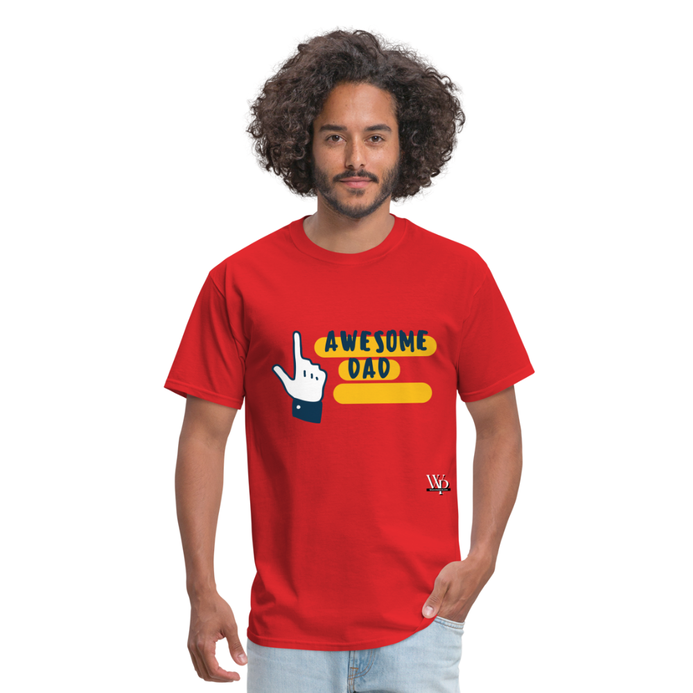 Awesome Dad T-shirt - red