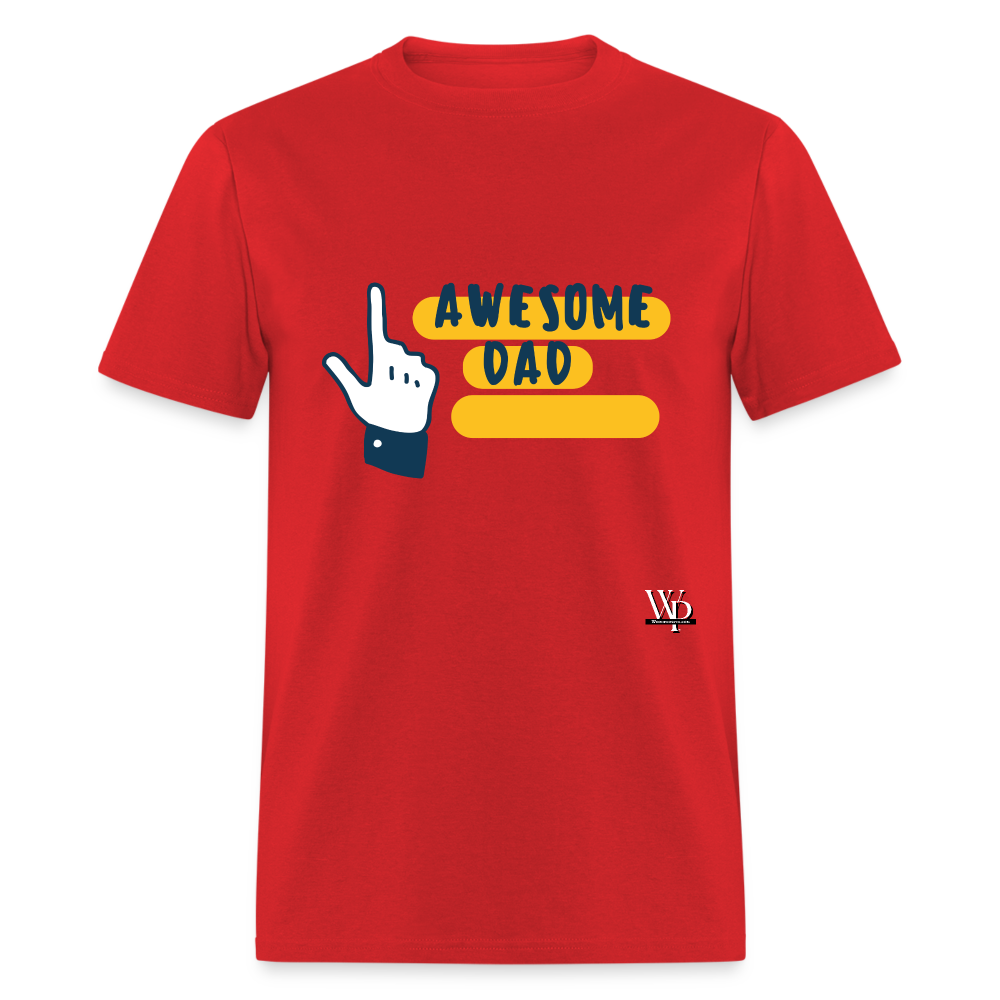 Awesome Dad T-shirt - red