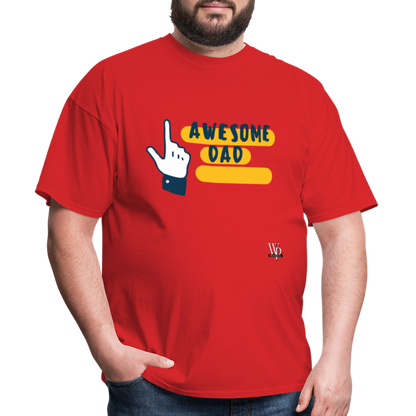 Awesome Dad T-shirt - red
