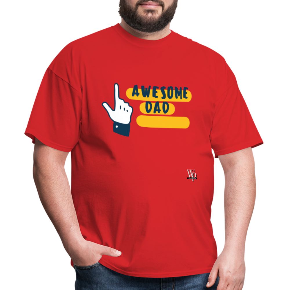 Awesome Dad T-shirt - red