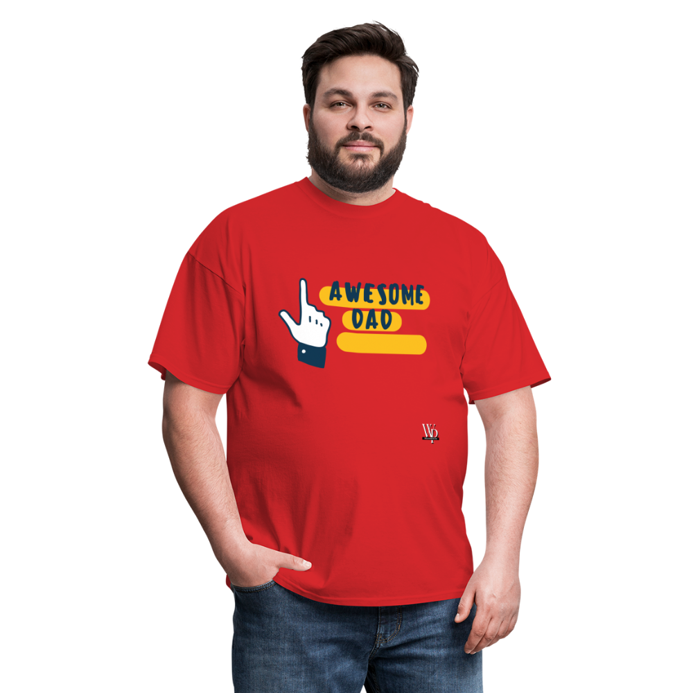 Awesome Dad T-shirt - red