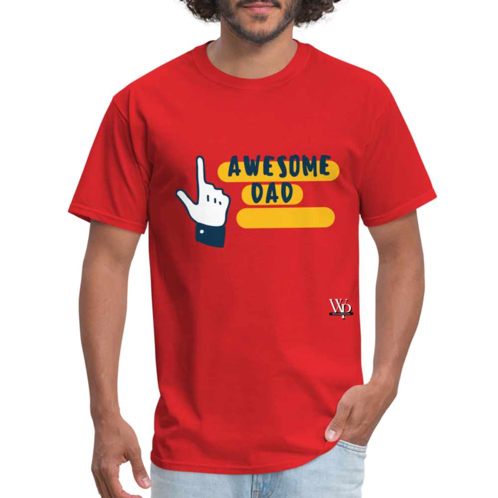Awesome Dad T-shirt - red