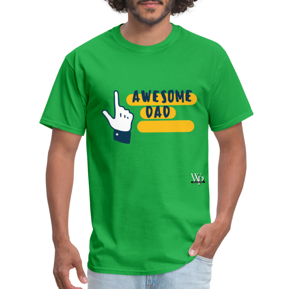 Awesome Dad T-shirt - bright green