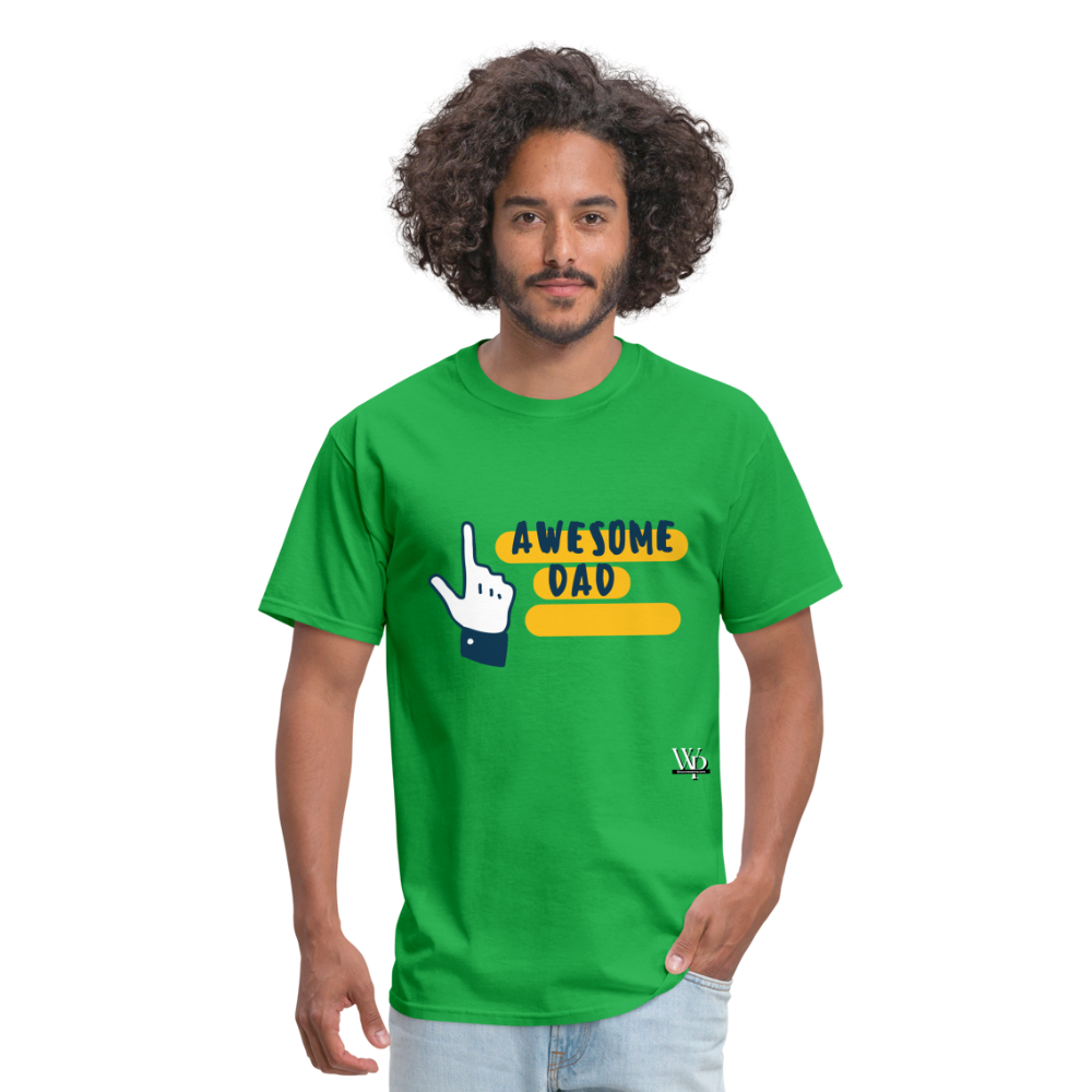 Awesome Dad T-shirt - bright green
