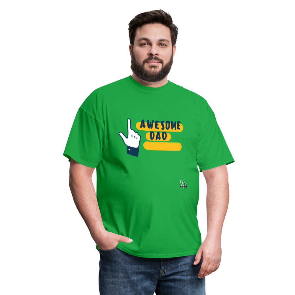 Awesome Dad T-shirt - bright green