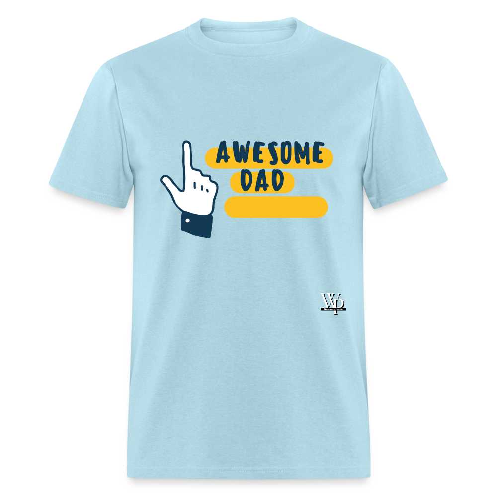 Awesome Dad T-shirt - powder blue