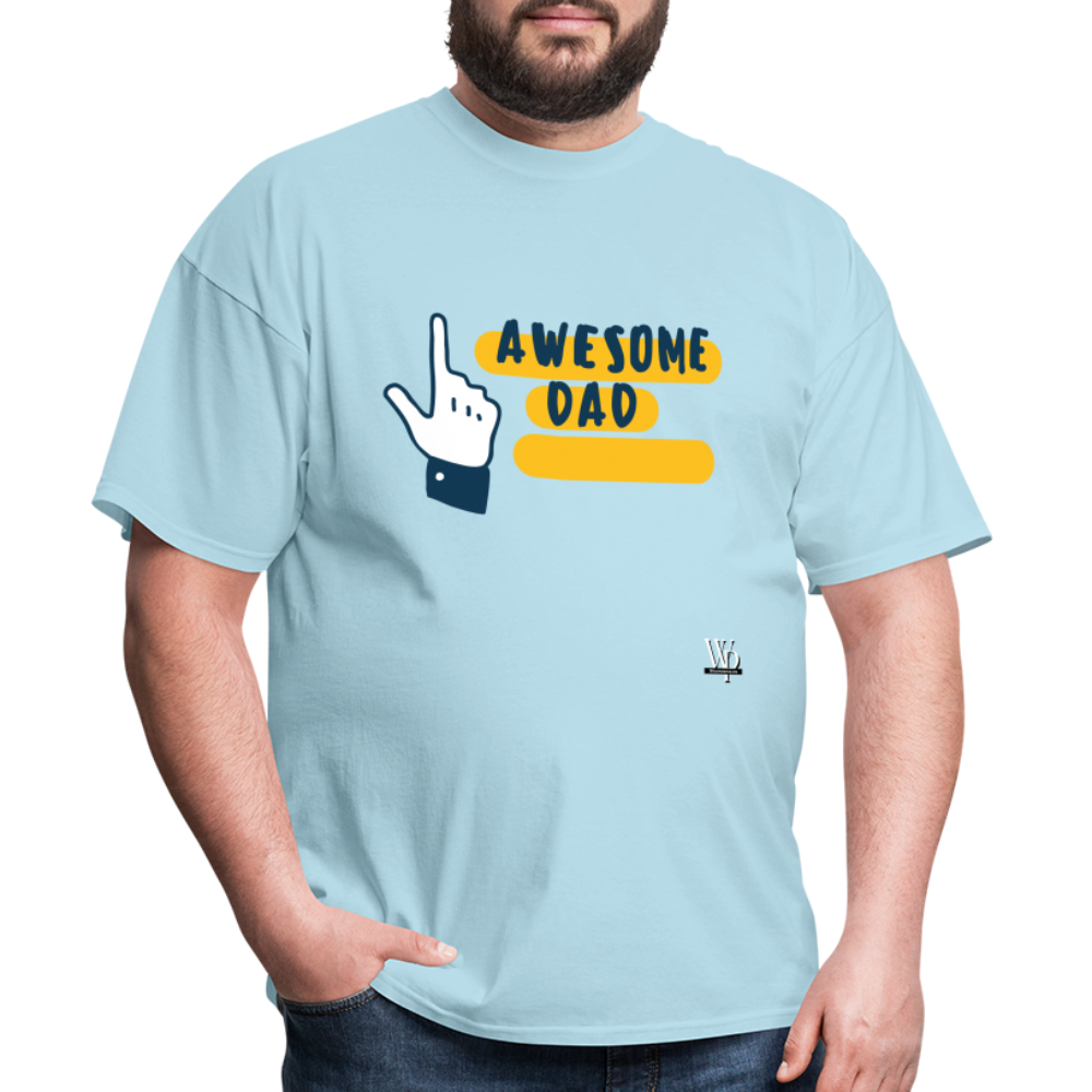 Awesome Dad T-shirt - powder blue