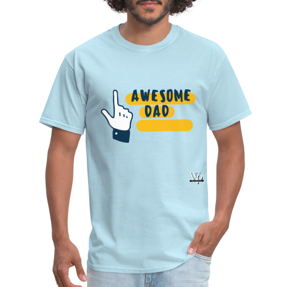 Awesome Dad T-shirt - powder blue