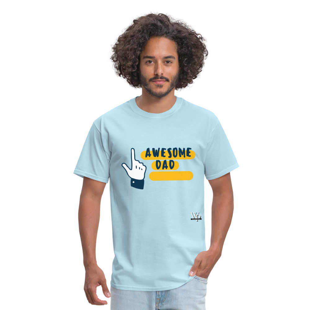 Awesome Dad T-shirt - powder blue
