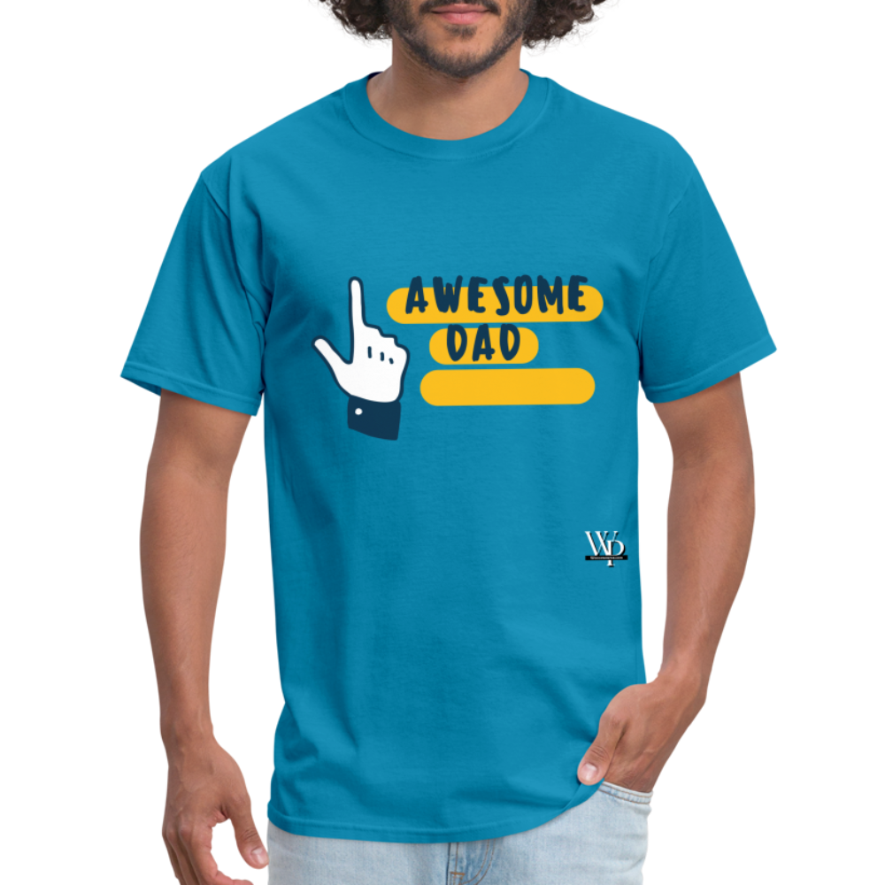 Awesome Dad T-shirt - turquoise