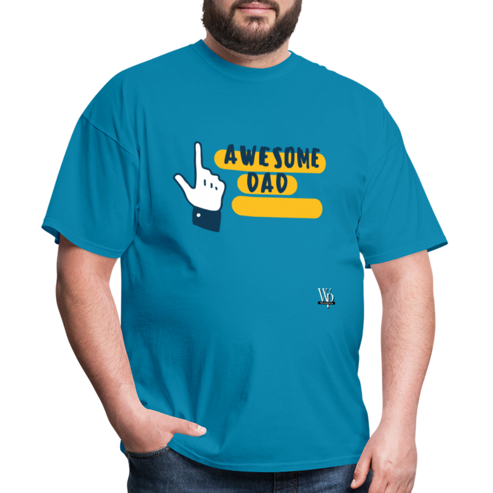 Awesome Dad T-shirt - turquoise