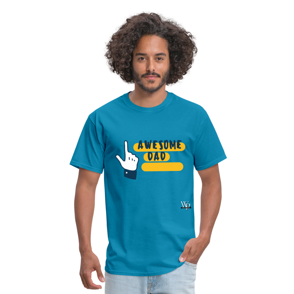 Awesome Dad T-shirt - turquoise