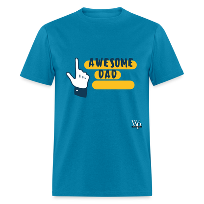 Awesome Dad T-shirt - turquoise