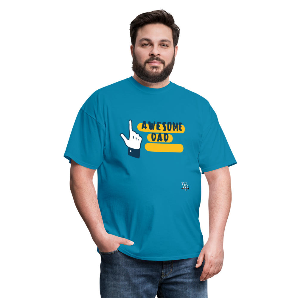 Awesome Dad T-shirt - turquoise