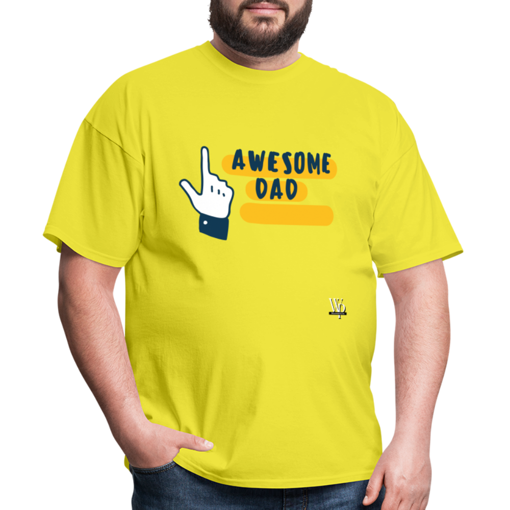 Awesome Dad T-shirt - yellow