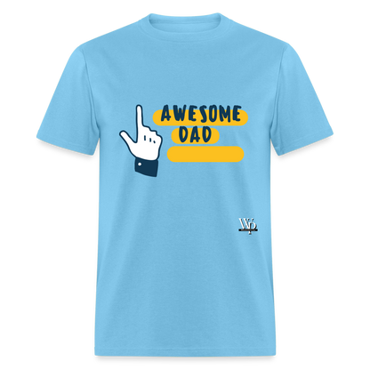 Awesome Dad T-shirt - aquatic blue