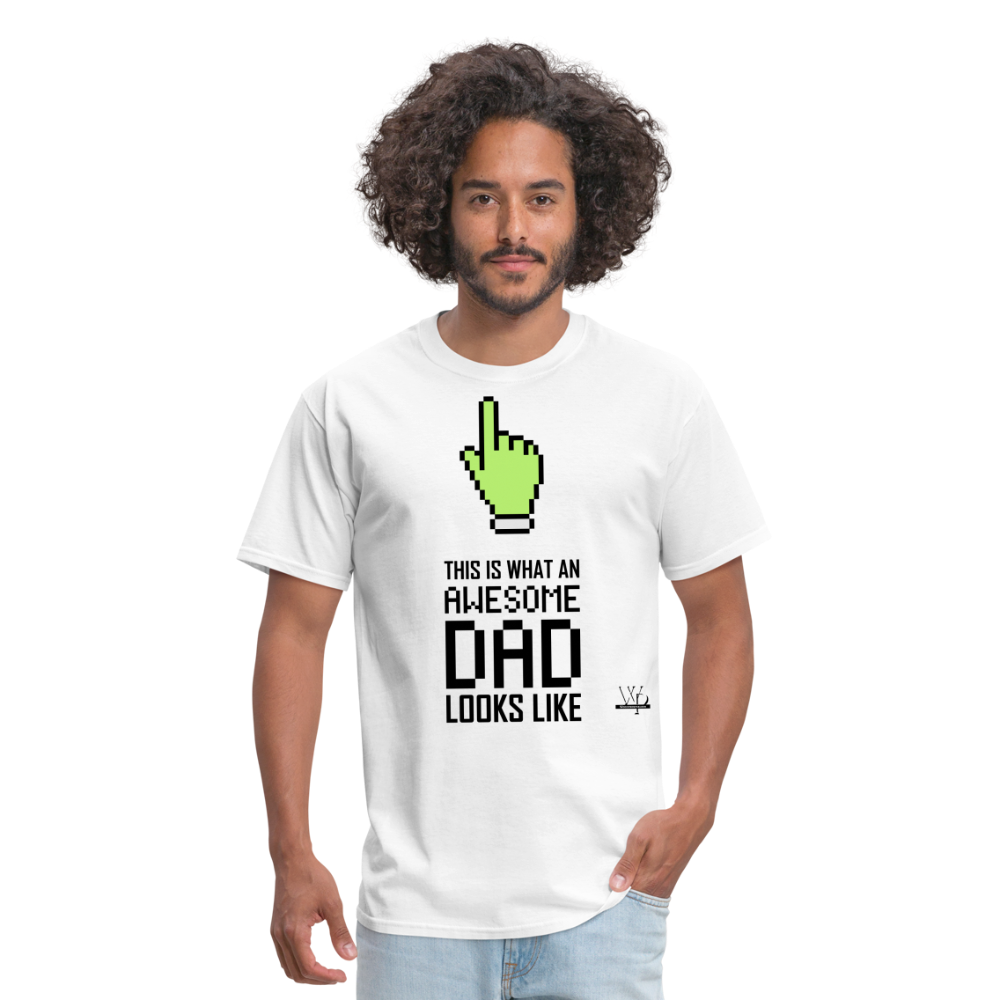 Awesome Dad Looks Like T-shirt - white