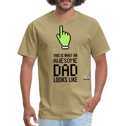 Awesome Dad Looks Like T-shirt - khaki