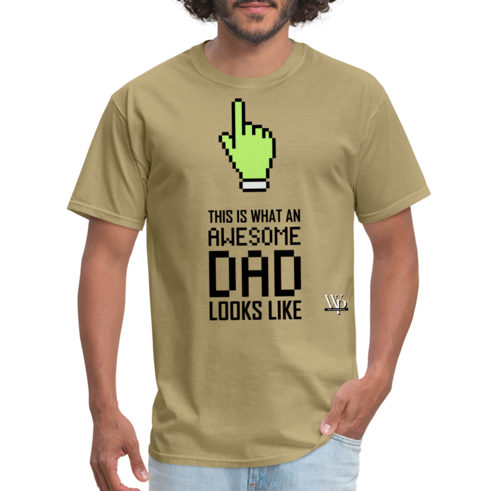 Awesome Dad Looks Like T-shirt - khaki