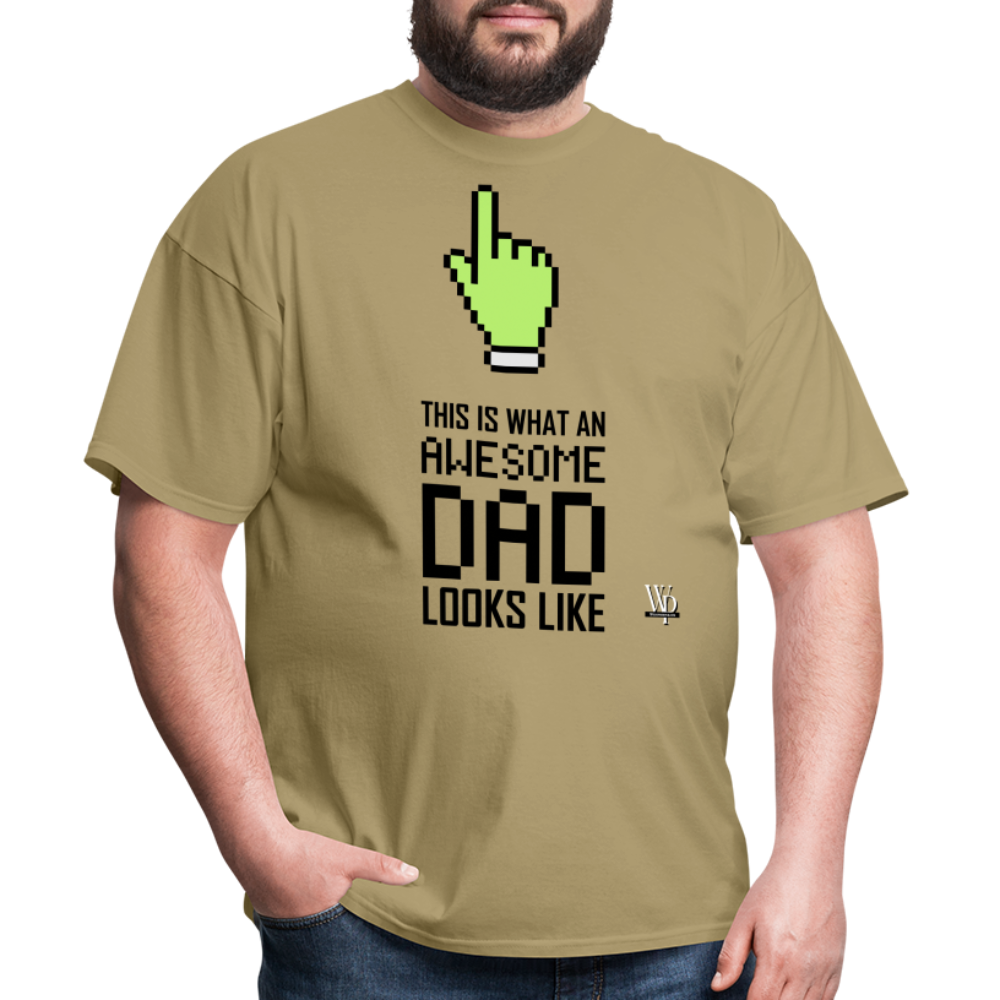 Awesome Dad Looks Like T-shirt - khaki