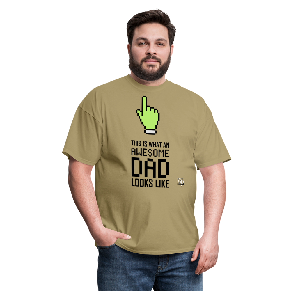 Awesome Dad Looks Like T-shirt - khaki