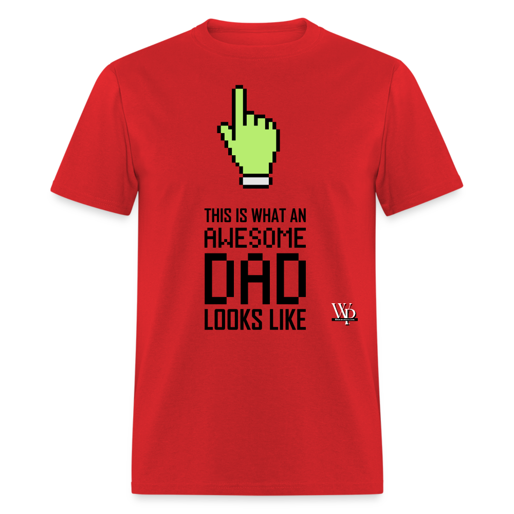 Awesome Dad Looks Like T-shirt - red