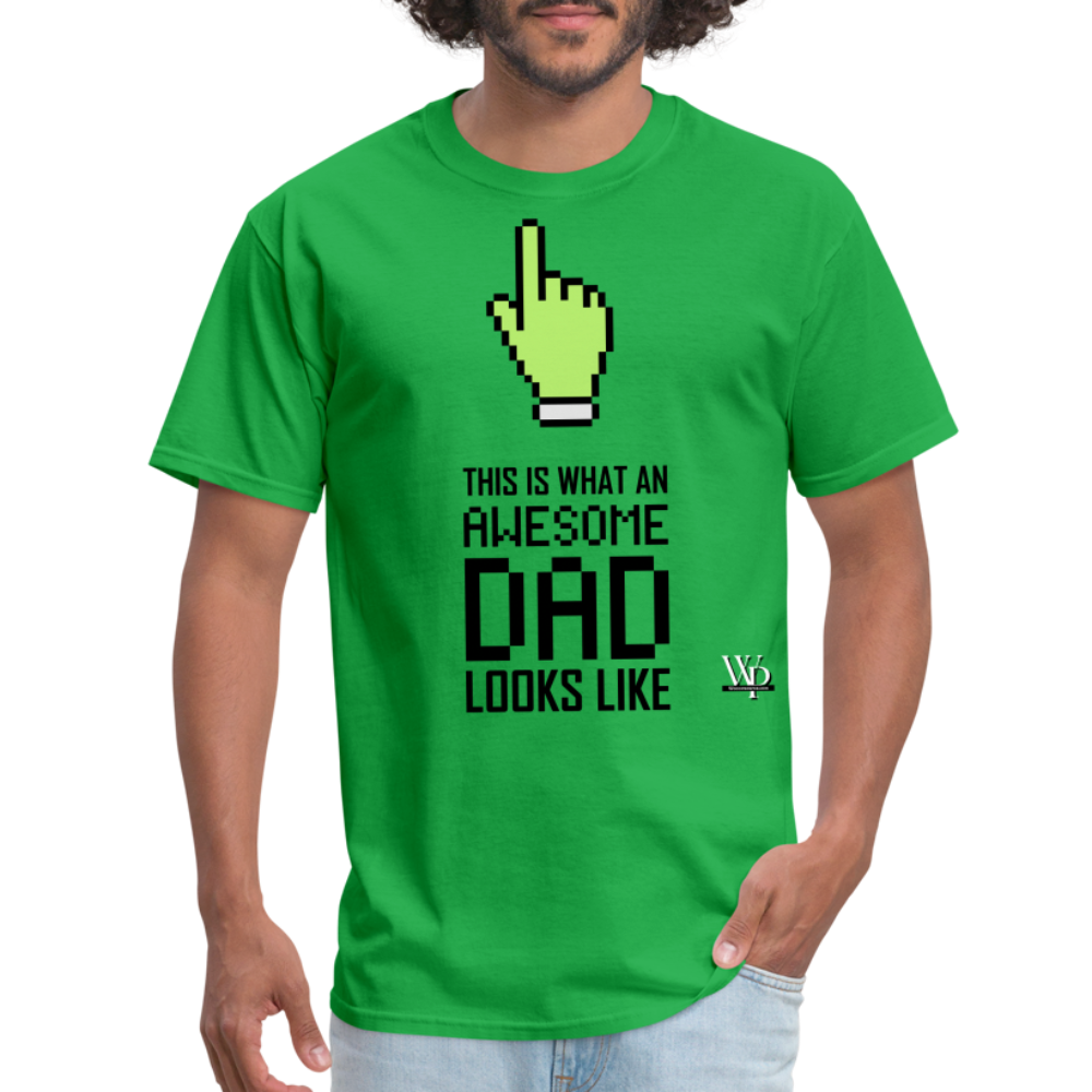 Awesome Dad Looks Like T-shirt - bright green