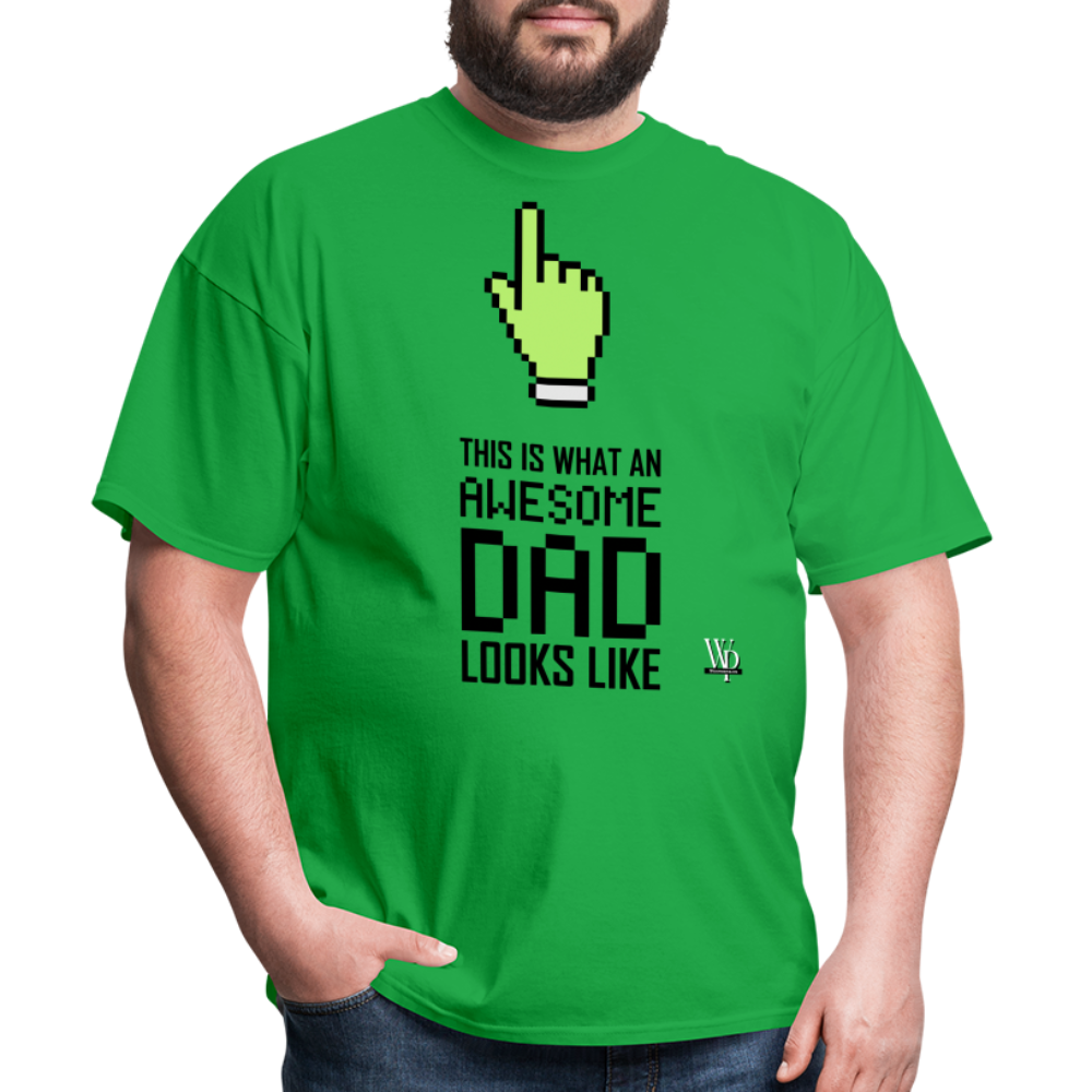 Awesome Dad Looks Like T-shirt - bright green