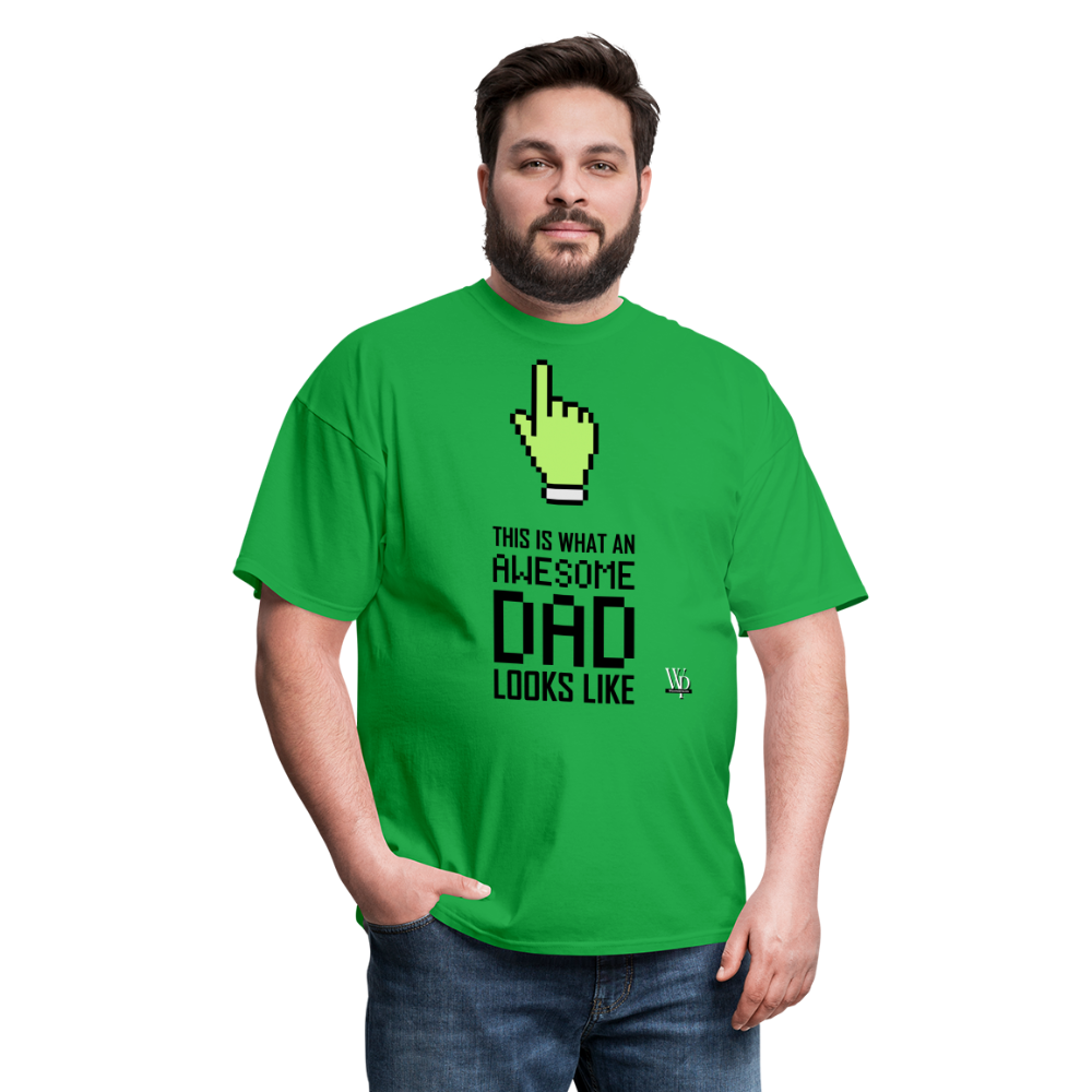 Awesome Dad Looks Like T-shirt - bright green