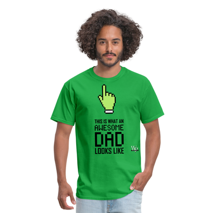 Awesome Dad Looks Like T-shirt - bright green