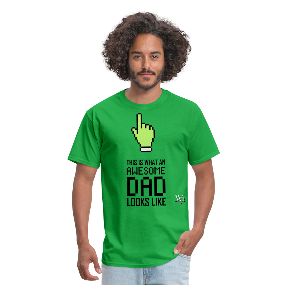 Awesome Dad Looks Like T-shirt - bright green