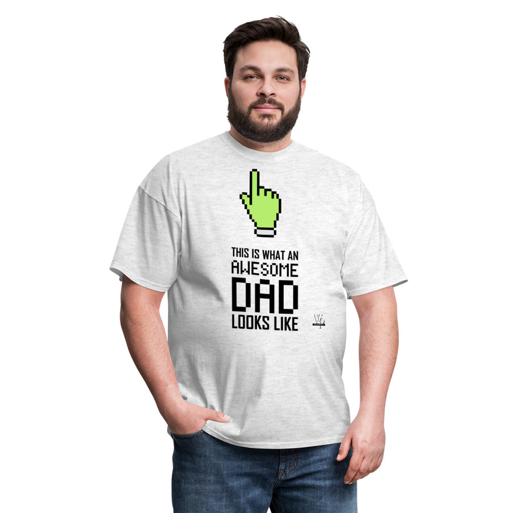 Awesome Dad Looks Like T-shirt - light heather gray