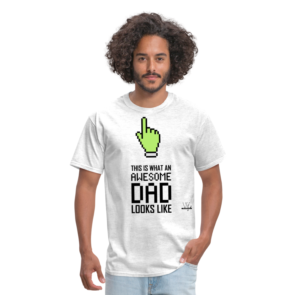 Awesome Dad Looks Like T-shirt - light heather gray