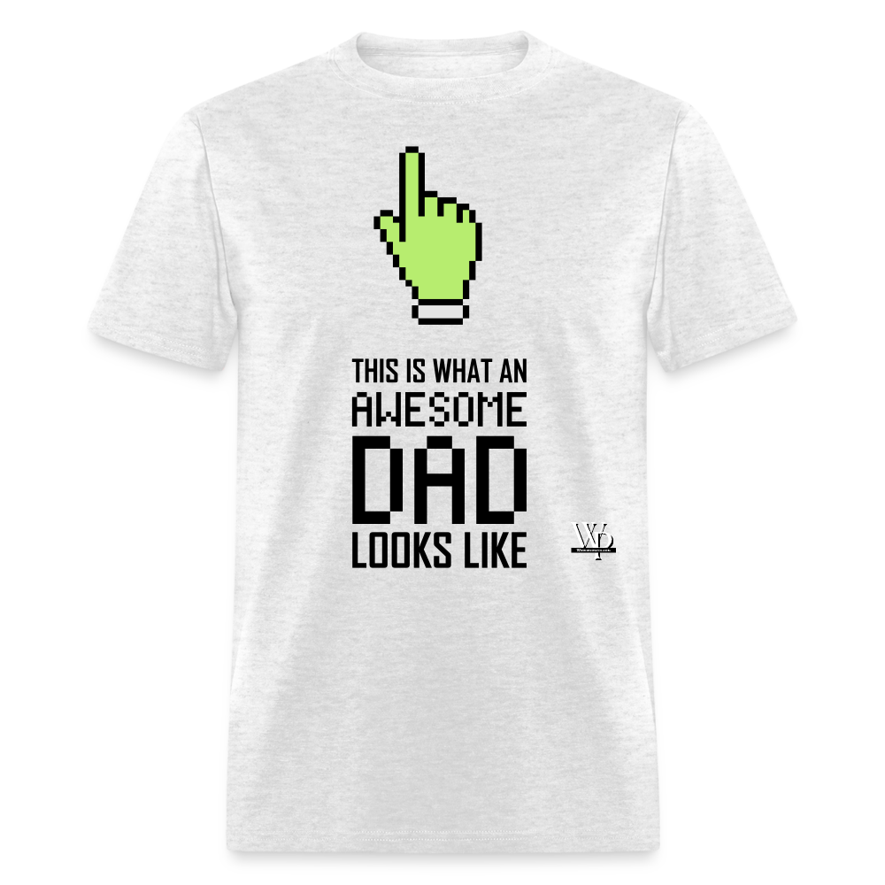 Awesome Dad Looks Like T-shirt - light heather gray