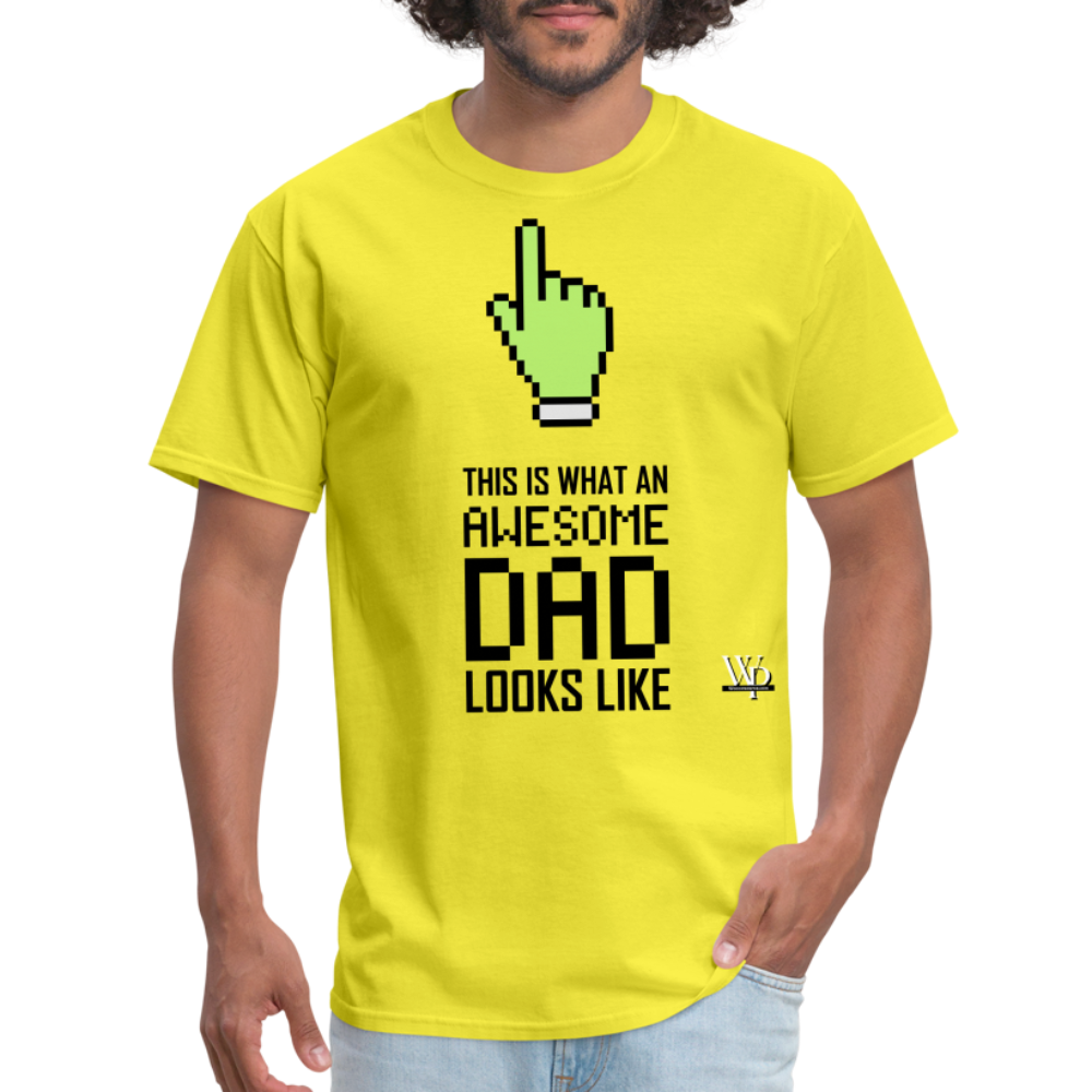 Awesome Dad Looks Like T-shirt - yellow