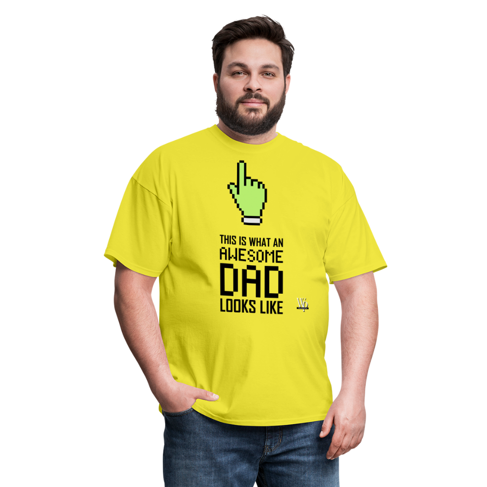 Awesome Dad Looks Like T-shirt - yellow