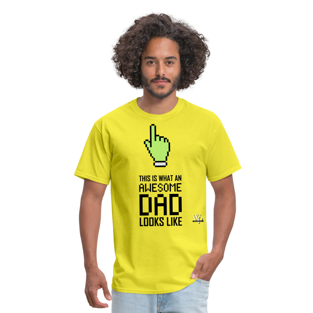 Awesome Dad Looks Like T-shirt - yellow