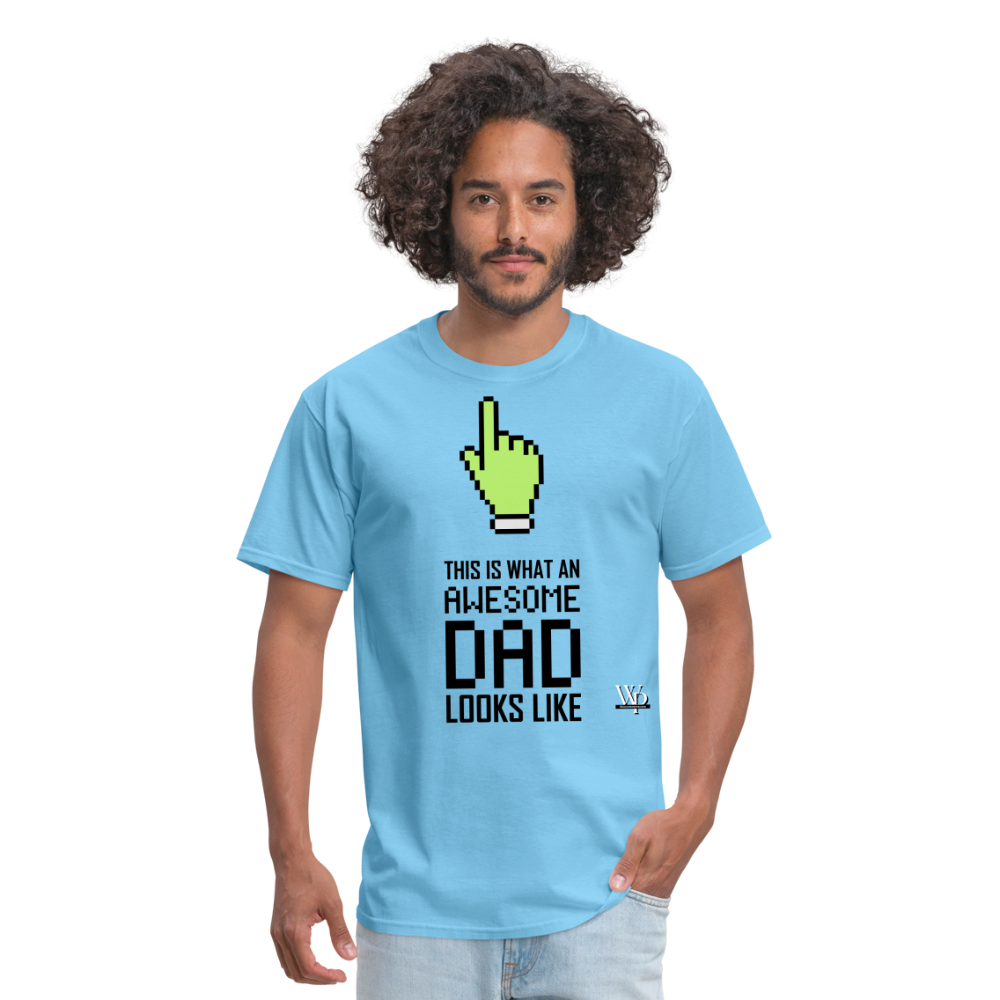 Awesome Dad Looks Like T-shirt - aquatic blue
