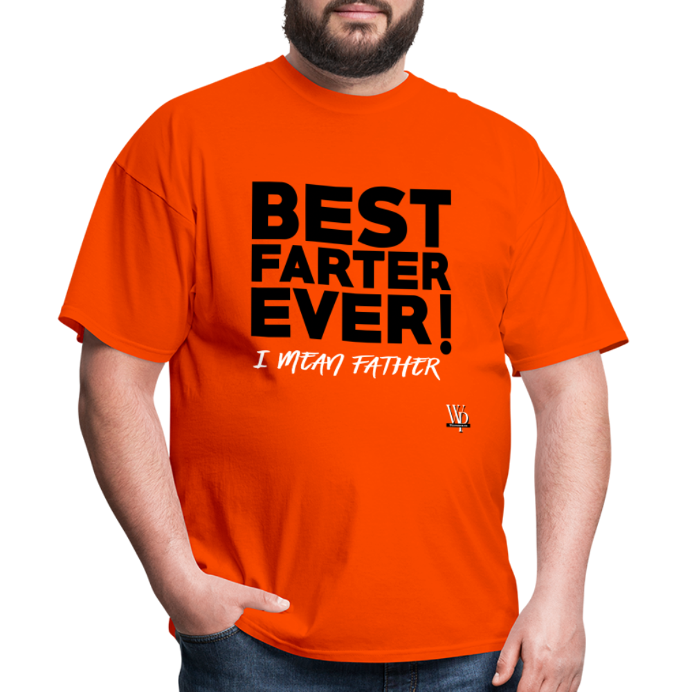 Best Farter Ever, I Mean Father T-shirt - orange