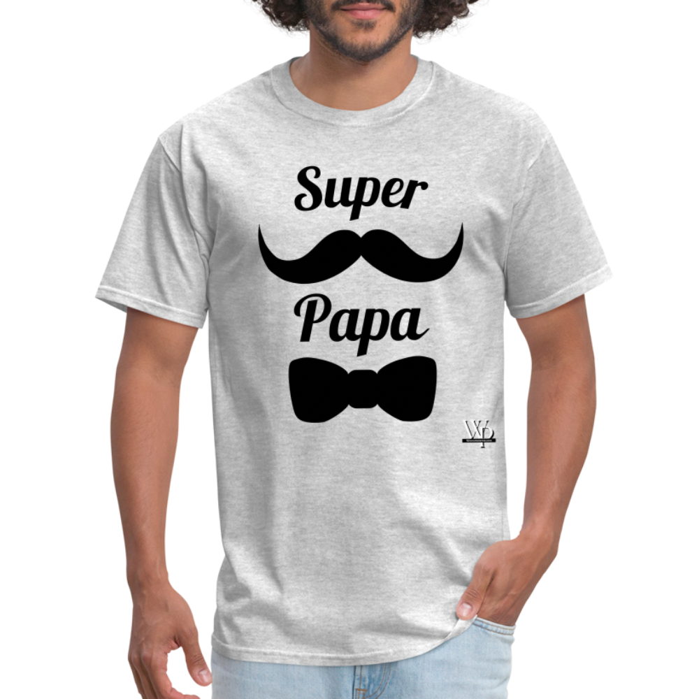 Super Papa T-shirt - heather gray